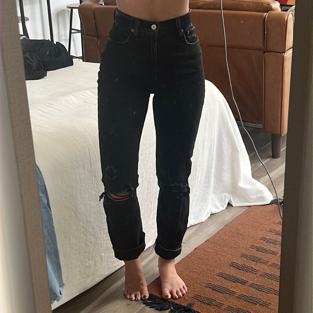 Abercrombie curve love ultra high rise straight jean